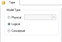 The Model/Type property page